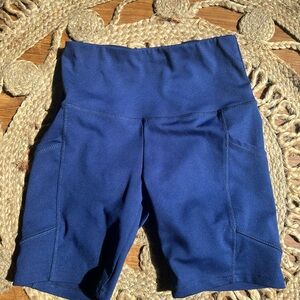 Women's Blue High-Waisted Shorts Small